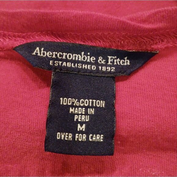 ABERCROMBIE VINTAGE RARE Cotton Shrunken Baby Tee Mistletoe Magnet - Picture 6 of 7